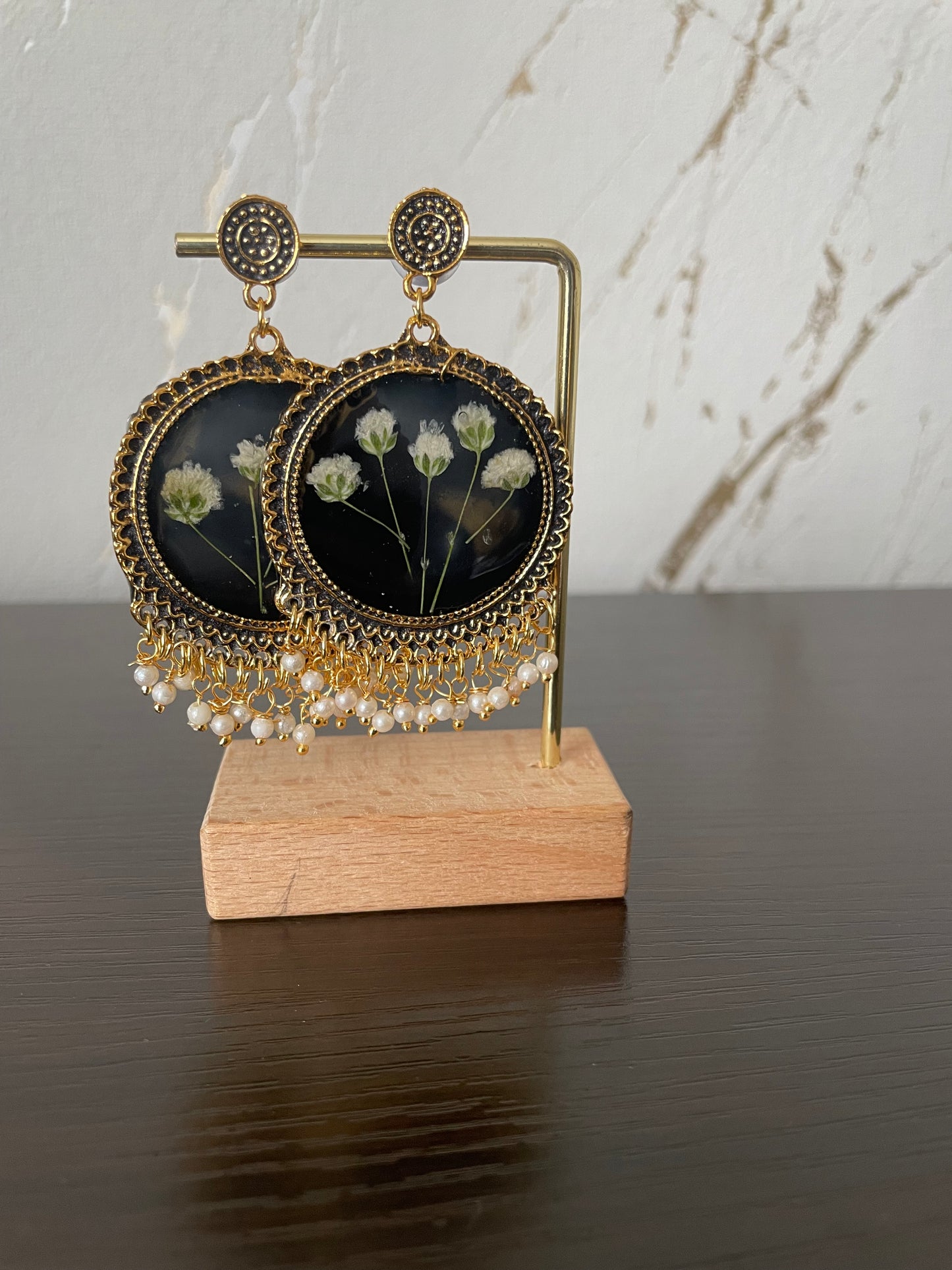 Resin Flower Earrings