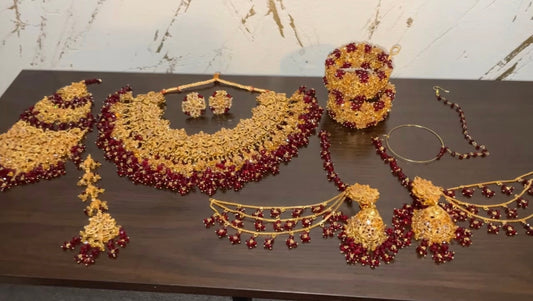 Aneesa Bridal in Maroon