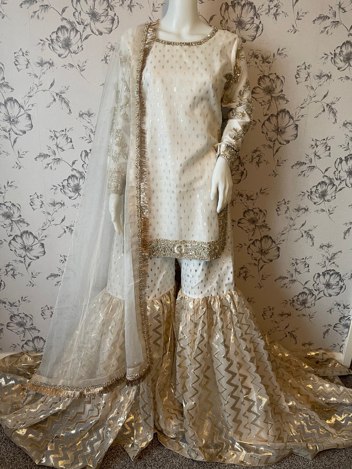 Nikkah Gharara With Tail