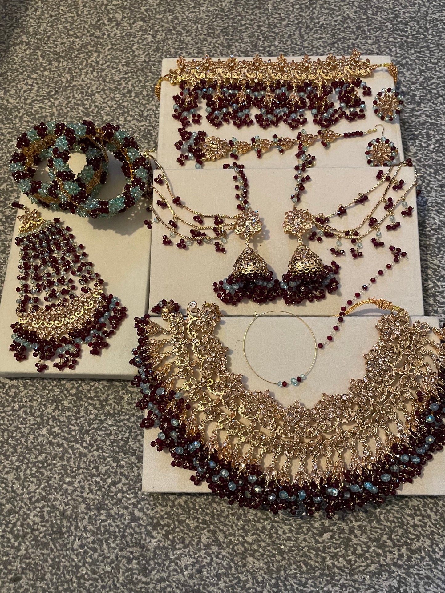 Reema Bridal Maroon and Teal