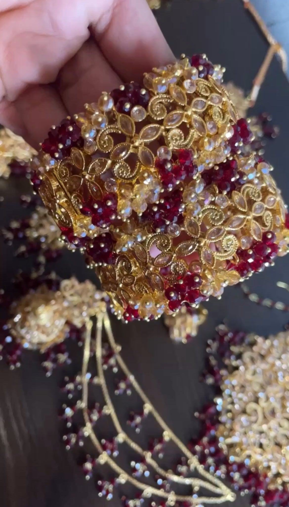 Aneesa Bridal in Maroon
