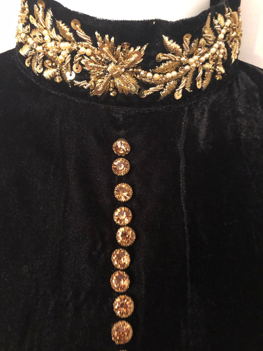 Velvet Embroidered Frock