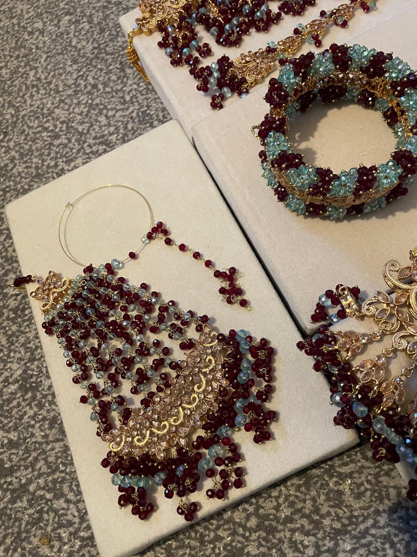 Reema Bridal Maroon and Teal