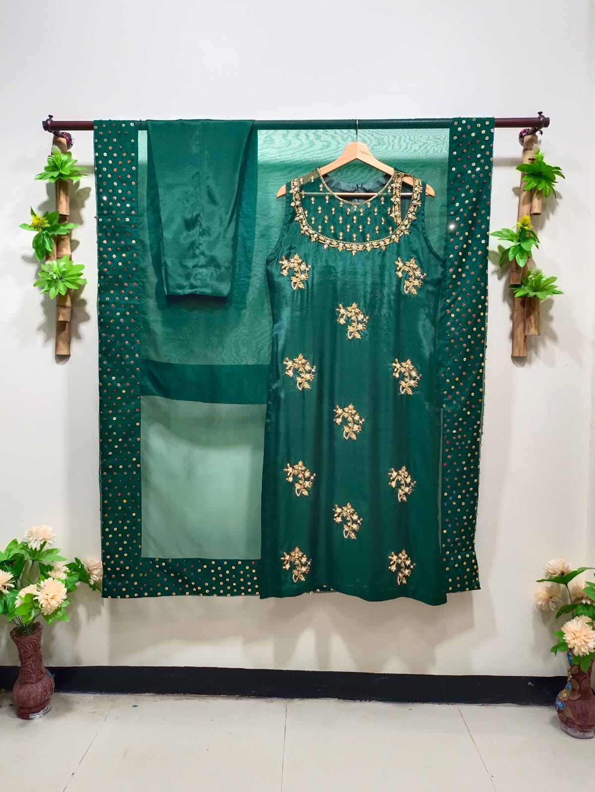 Silk Emb Suits