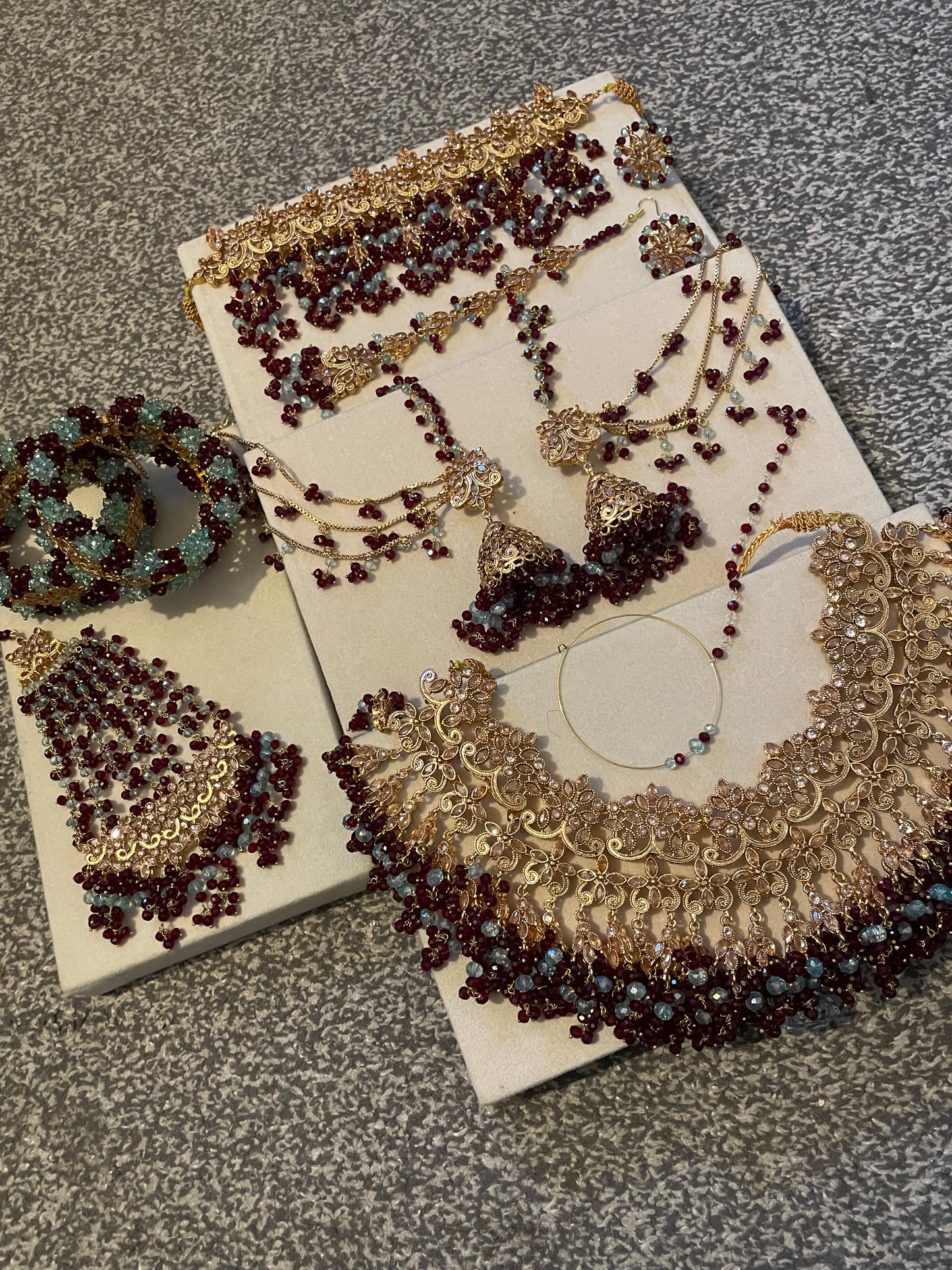 Reema Bridal Maroon and Teal