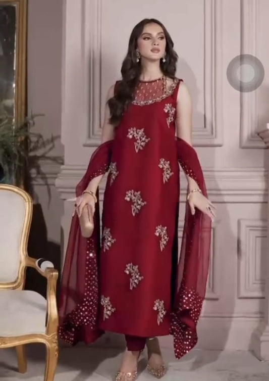 Silk Emb Suits