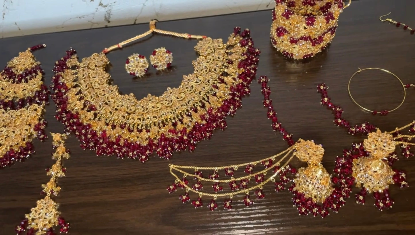 Aneesa Bridal in Maroon